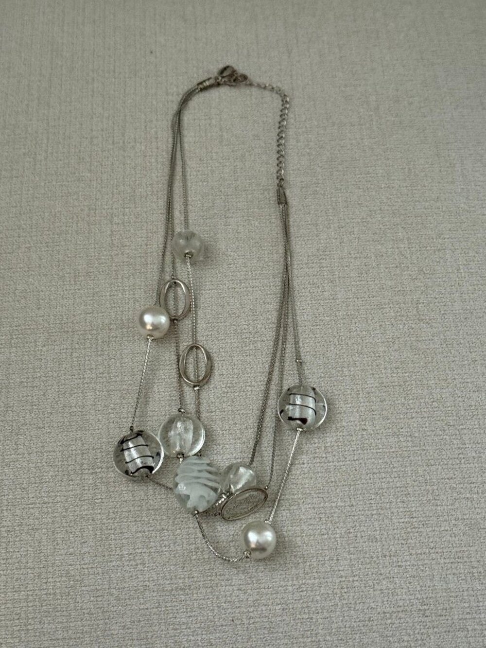 Murano Style Glass Bead Multi Strand Necklace by Alfani - Picture 3 of 6